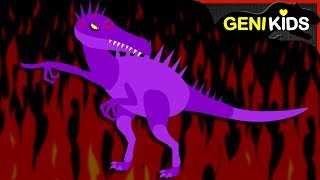 ▶Genikids Dino Movie◀ 18 DINOSAURS on Fire  Dinosaurs Short Cartoon for Kids [upl. by Sergius330]