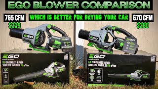 Ego 765 vs 670 Leaf Blower Which is Better for Drying Your Car [upl. by Ahsikcin]