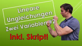 Lineare Ungleichung in zwei Variablen graphisch bestimmen  Theorie amp Beispiele mit SKRIPT [upl. by Eiznek]