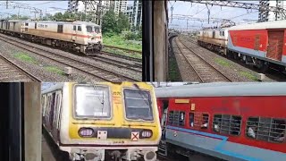 ManmadMumbai Express Crossing Sewagram Express followed by Local train CrossingTRIPPLE CROSSING [upl. by Oirottiv]