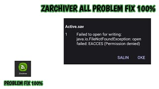 Failed to open for writing  zarchiver operation completed with errors problem fix [upl. by Xer]