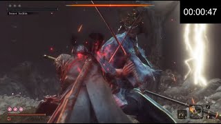 Sekiro Shadows Die Twice  Inner Isshin NO HIT SPEEDRUN in 47 seconds NEW PR [upl. by Sevart]