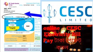 CESC Bill Payment Online  CESC Electricity Bill Online Payment Bengali  Internet [upl. by Recnal]