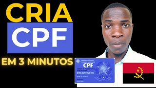 Como Criar CPF Brasileiro Em Angola em 3 minutos Grátis [upl. by Howlend]