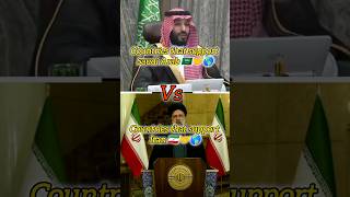 Countries that support Saudi Arab 🇸🇦 vs🇮🇷 countries that support Iran shortvideo iran saudi vs [upl. by Kenny]