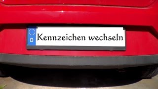 Kennzeichen wechseln  Nummernschild wechseln montieren  Auto Kennzeichen wechseln [upl. by Tailor]