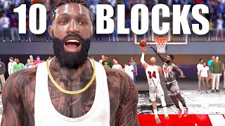 NBA 2K24 Rec  10 BLOCK TRIPLEDOUBLE 3Level Threat Center Gameplay [upl. by Herrah946]