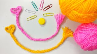 Crochet Easy Heart Bookmark Using Paper ClipsPaper Clip BookmarkVery Easy Beginners Friendly [upl. by Lenoyl825]