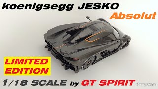 Koenigsegg Jesko Absolut Limited Edition Asia 118 scale by GT SPIRIT [upl. by Aramoix133]