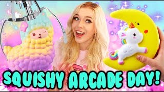 SQUISHY ARCADE DAY TONS OF SQUISHY CLAW MACHINE WINS [upl. by Franciska]