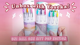 Unbox with Yoseka Uniball One City Pop Colors [upl. by Sinnel]