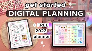 How to Plan on your iPad or Samsung Tablet  FREE Digital Planner 2023 [upl. by Roxi]