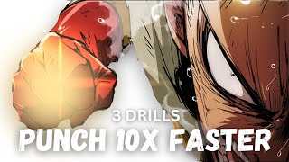 How to Punch Faster in Boxing  3 Drills [upl. by Nostrebor]