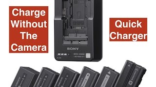 Charge your Sony batteries without the camcorder Sony BCQM1 battery charger [upl. by Galina]