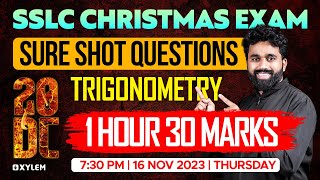 SSLC Christmas Exam  Maths  Trigonometry  Sure Shot Questions  1 Hour 30 Marks  Xylem SSLC [upl. by Enedan153]