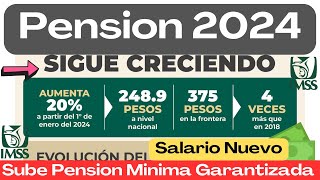 💯 ¡AUMENTA la PENSIÓN MÍNIMA GARANTIZADA 💰 y SUBE el SALARIO MINIMO PARA 2024 ❤️ CHECA CUANTO 👴 [upl. by Yunfei]