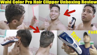 Wahl color pro cordless with cord hair clipper or trimmer unboxing review amp complete test [upl. by Woolley]