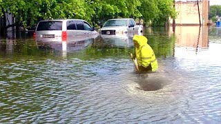 Unclogging a Clogged Street Drain to End the Inundation [upl. by Cormac]