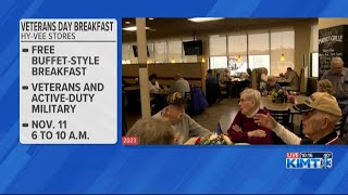 HyVee to host 25th Annual Veterans Day Breakfast on Monday [upl. by Lancey]