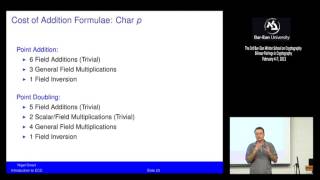 3rd BIU Winter School on Cryptography The basics of elliptic curves  Nigel Smart [upl. by Solberg]