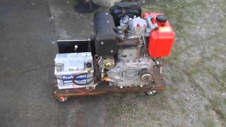 Dieselmotor Yanmar L90 Kaltstart 3 C° [upl. by Smailliw51]