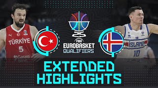 Türkiye 🇹🇷 vs Iceland 🇮🇸  Extended Highlights  FIBA EuroBasket 2025 Qualifiers [upl. by Emelda913]