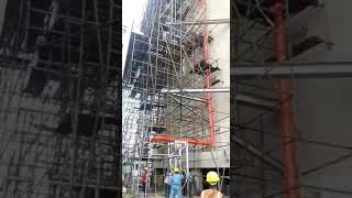 Scaffolding Erection For Steel Fabrication at LNG Tanks  wwwudaystructuralcom [upl. by Keyes]