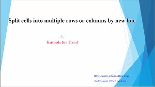 How to split cells into multiple columns or rows by carriage returns [upl. by Japheth]