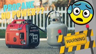 Honda Propane Conversion Kit  Less Power Engine Damage Video Part 1  EU2200i EU2000i [upl. by Aliuqahs]