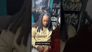 He went from dreads to wicks viral share hairtransformation [upl. by Aimit]