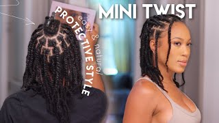 Easy Mini Twists on Natural Hair with Added Hair  StepbyStep Guide  Ywigs [upl. by Atikan58]