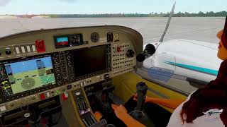 Xplane 12 FlyShirley Artificial Intelligence AI ride along in the Diamond DA42 from RDU to FAY [upl. by Ladin]