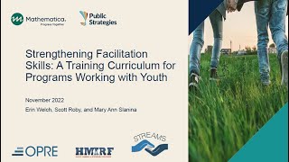 Strengthening Facilitation Skills A Training Curriculum for Programs Working with Youth [upl. by Othilie103]