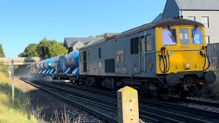 BR Blue 73201 ‘Broadlands’ amp 73119 in Dutch Civil Engineers Livery RHTT near Faversham with a 2 tone [upl. by Berghoff]