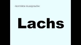 Korrekte Aussprache Lachs [upl. by Sudbury]