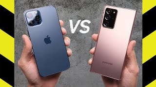 iPhone 12 Pro Max vs Note 20 Ultra Drop Test [upl. by Nerwal]