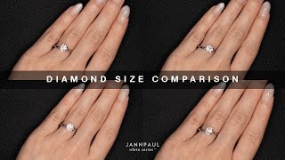 A White Series Diamond Size Comparison on hand [upl. by Nylednarb]