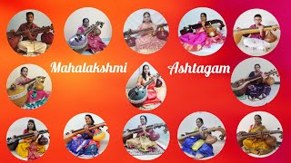 Sri Mahalakshmi Ashtagam  NAMASTESTU MAHAMAYE  Group Veena Cover  DrRajalakshmi [upl. by Lenka894]