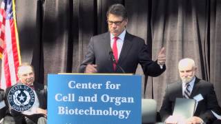 Gov Perry Announces 3 Million Grant to Create Center for Cell and Organ Biotechnology [upl. by Akalam540]