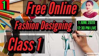 Free Online Fashion Designing Course CLASS 1  How To Draw BODICE Block [upl. by Amilah]