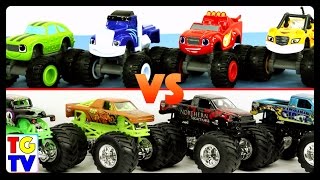 Blaze and the Monster Machines vs Monster Trucks Grave Digger [upl. by Bonner]