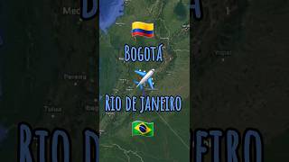 🇨🇴Bogotá a Río De Janeiro 🇧🇷  Seguimiento de ruta de vuelo aviation shorts viralshorts [upl. by Mccormick]