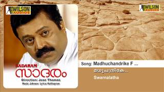 Madhuchandrike Nee F  Sadaram Malayalam Audio Song  Swarnalatha [upl. by Eilatan]