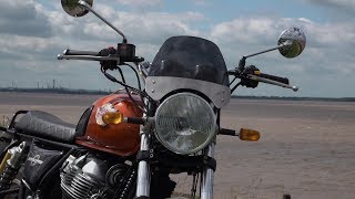 Royal Enfield Interceptor 650 Review and fitting of the RE tall Fly screen [upl. by Nwahsor880]