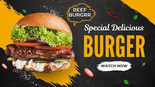 beef burger special recipe 🤤  smash beef burger homemade cheesy amp juicy burger at home [upl. by Erdnoed]