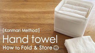 KonMari Method How to fold Hand towel [upl. by Eissirhc]