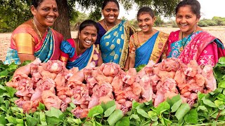 GONGURA CHICKEN CURRY  Telangana Authentic Gongura Chicken  Telangana Village Food [upl. by Bullen]