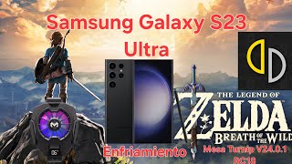 Zelda Breath of the wild Samsung Galaxy S23 Ultra con Enfriamiento Yuzu Android [upl. by Kcirdef]