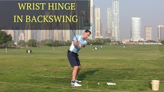 PROPER WRIST HINGE IN GOLF BACKSWING [upl. by Khorma994]