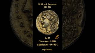 Lot 92 Syracuse Sicily Agathocles 317289 BC Electrum 100 litrae Syracuse 317310 [upl. by Silvers]